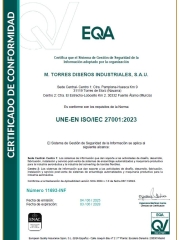 ISO 27001 MTorres Diseños Industriales.